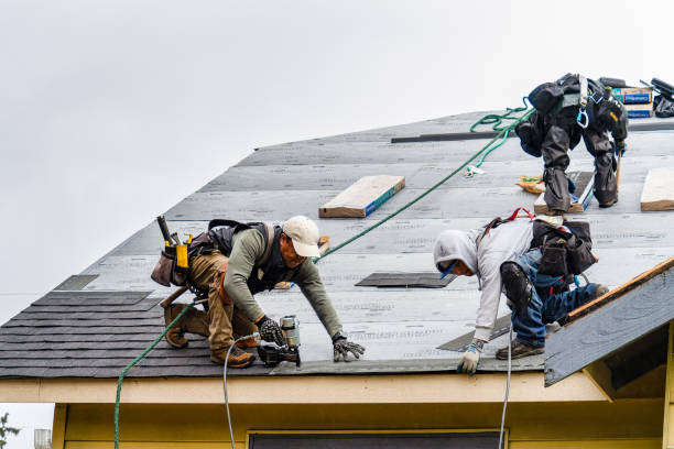 Professional Gutter Installation technician working in Parsons, TN